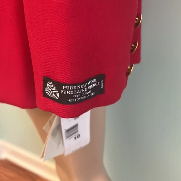 ⭐️ Peter Nygard  Red Military Style Blazer/Jacket - Picture 6 of 11